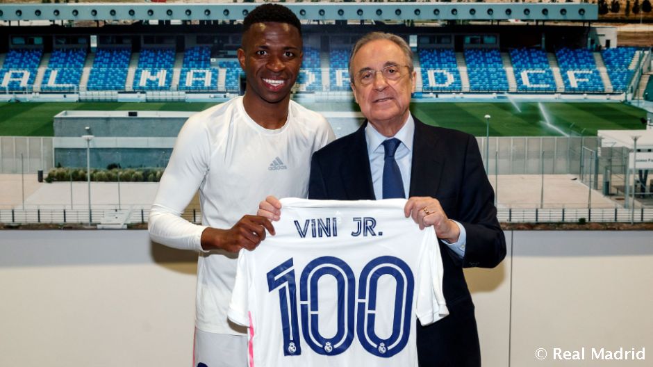 Vinícius és Florentino Pérez